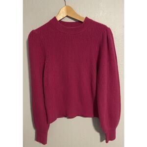 J Crew Womens The Good Cashmere Sweater Medium Fuschia Cashmere Soft Modern